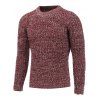 Pull en tricot strié à encolure ronde - Rouge XL
