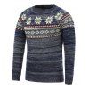 Pull de Noël à encolure ronde à motif flocons de neige - Cadetblue 2XL