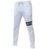 Mid Rise Pocket Drawstring Pants - Blanc M