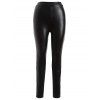 Pantalon Grande Taille Moulant Skinny En Faux Cuir - Noir 3XL