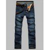 Jeans + Cotton Straight Leg Bleach Wash Zipper Fly Denim - Bleu Toile de Jean 29