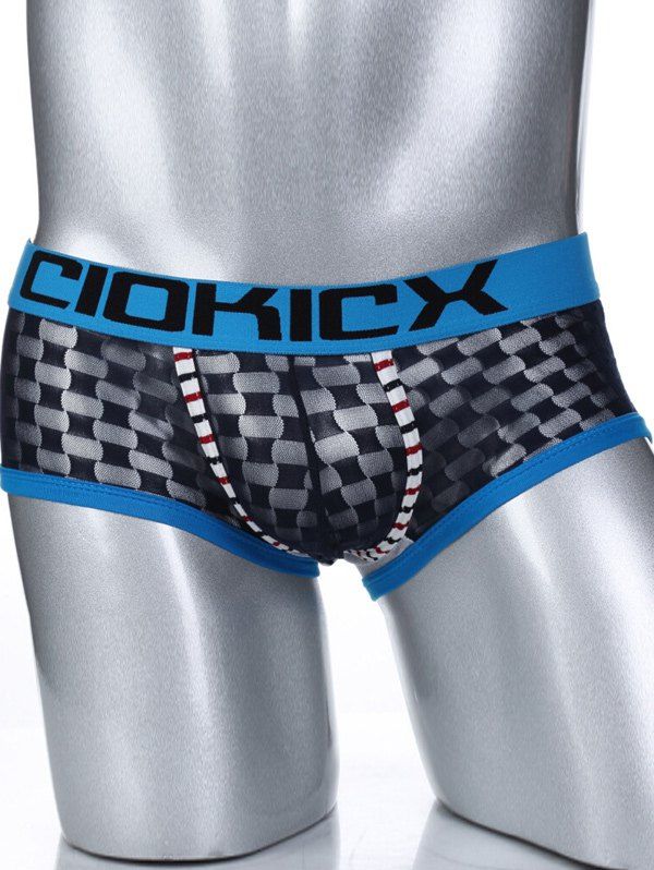 

Perspective U Pouch Low Rise Letter Mesh Trunks, Deep blue