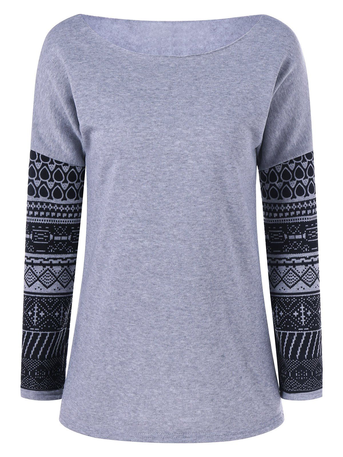 

Geometrical Graphic Tee, Gray