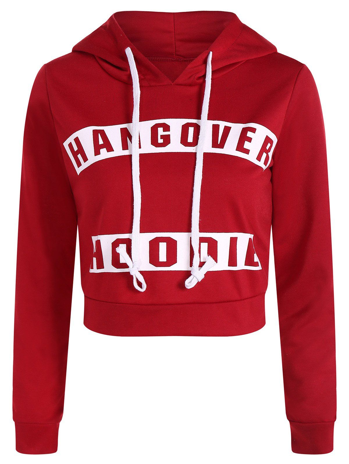 

Active Hangover Pattern Cropped Hoodie, Red