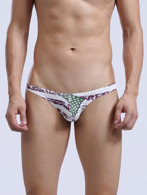 

Low Rise Flag Pattern G-Strings, Purple