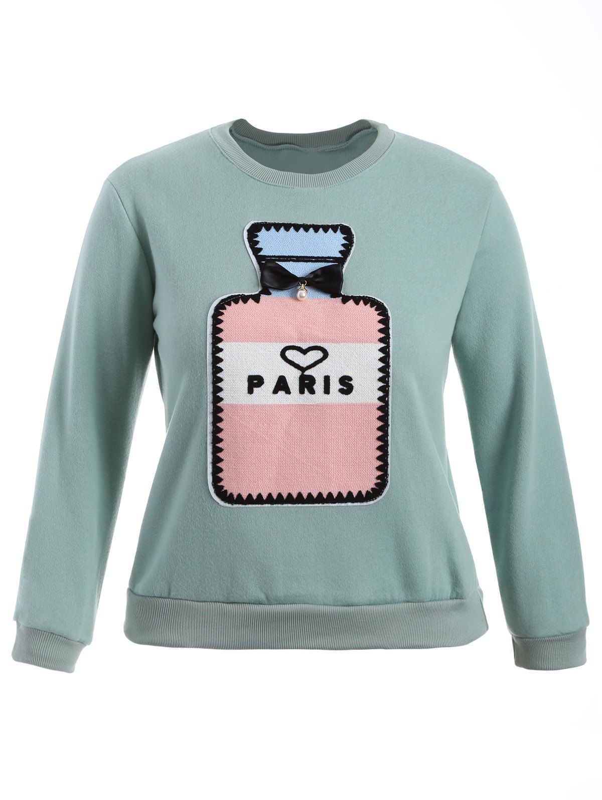 

Paris Plus Size Pullover Sweatshirt, Mint green