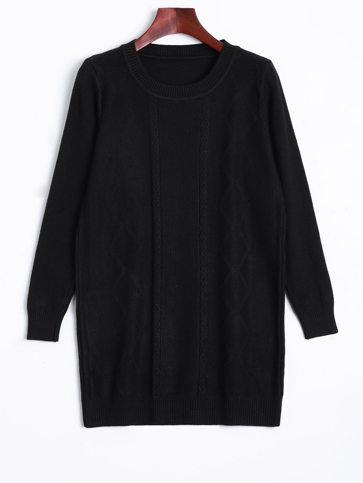 

Arygle Pattern Knitted Sweater, Black
