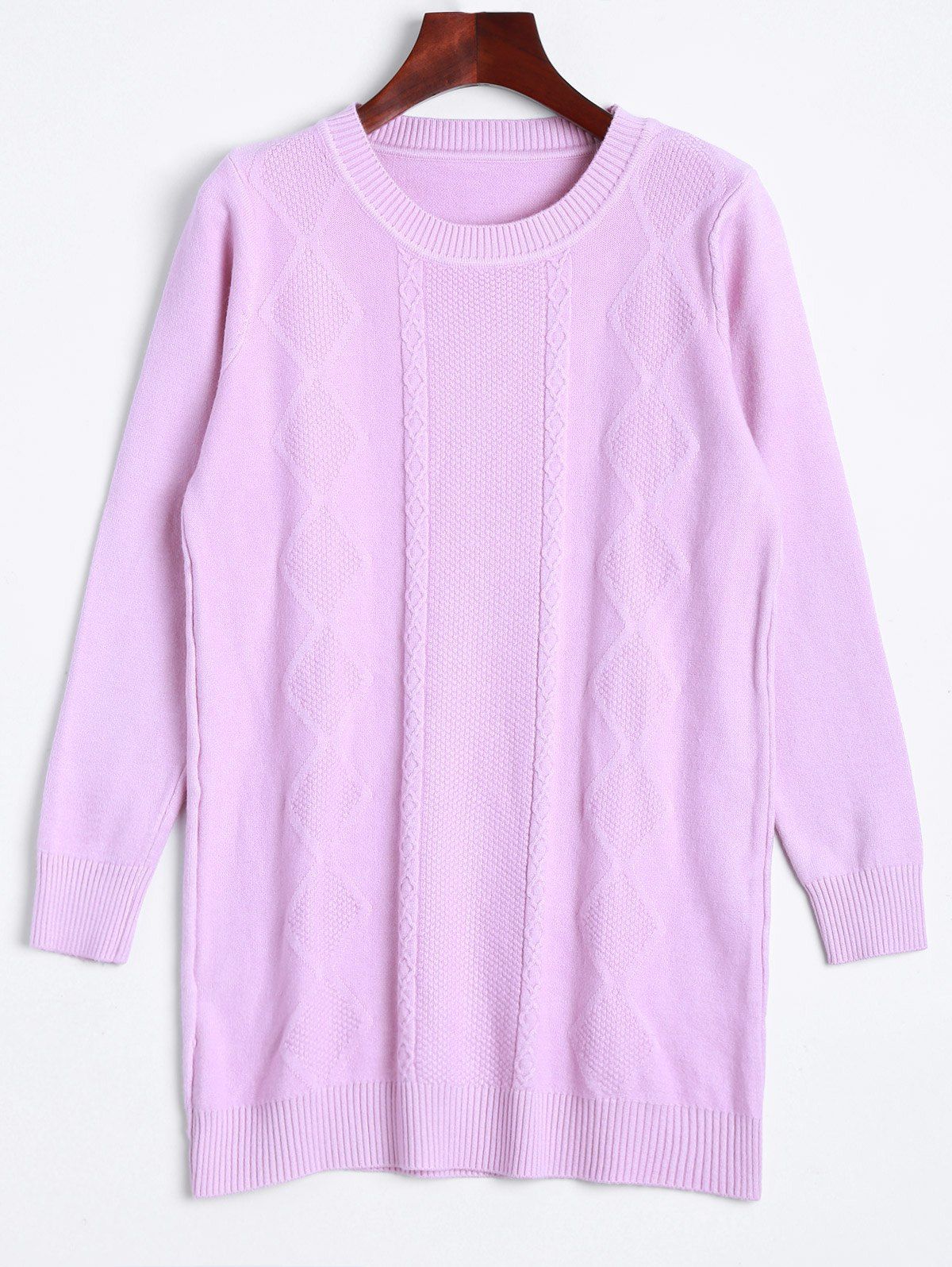 

Arygle Pattern Knitted Sweater, Pinkish purple