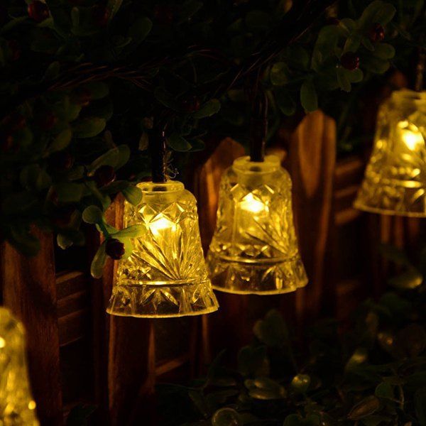 

Christmas Bell Solar Power LED String Light Party Decoration, Warm white light
