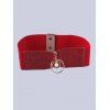 Cercle Zip Coat Decorative Wear élastique large ceinture - Rouge 