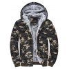 Camouflage Hooded Zip Up Fleece Hoodie - CAMOUFLAGE COLOR 3XL