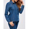 Chemise jean avec poche brodée - Bleu Toile de Jean M