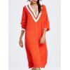 Outdoor Chanvre Fleurs Cricket Sweater Dress - Tangerine ONE SIZE