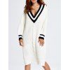Cable Knit Cricket Midi Jumper Dress - WHITE ONE SIZE