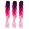 1 Pcs Multicolor long Tressé résistant à la chaleur fibre Extensions de cheveux - multicolore 