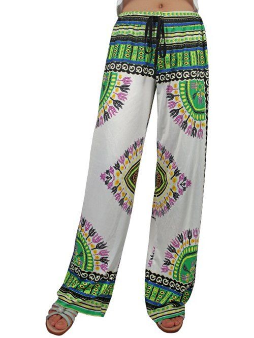 Pantalon Exumas coulissé imprimé de graphiques ethniques - multicolore 2XL