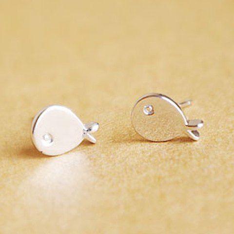 

Adorn Fish Earrings, Silver