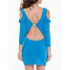 Cold Shoulder Backless Robe moulante - Pers ONE SIZE