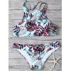 bikini à col haut imprimé en motif et à bretelles - multicolorcouleur XL