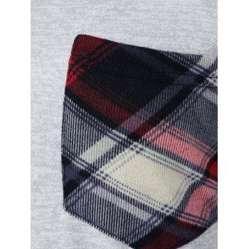 raglan shirt with plaid sleeves