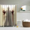 Scary Shadow Bathroom Mildewproof Waterproof Shower Curtain - BEIGE L