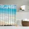 Rideau de douche en polyester imperméable imprimé de plage - multicolore L