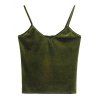 Débardeur recadrée Cami de velours - Olive Verte ONE SIZE