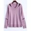V Neck Zipper Sweater - PINK L