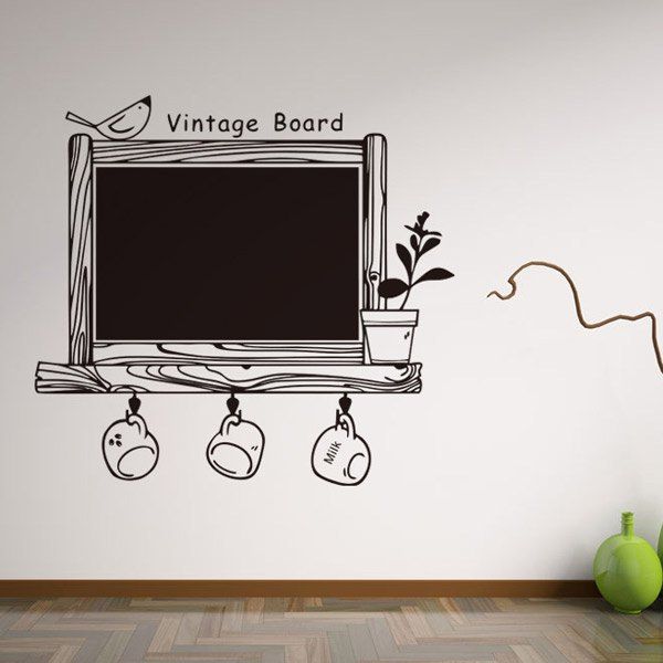 2018 Vintage Writing Board Wall Stickers BLACK In Wall Stickers Online