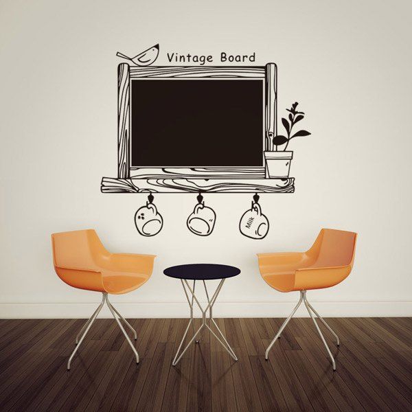 2018 Vintage Writing Board Wall Stickers BLACK In Wall Stickers Online