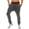 Pantalon de Jogging Maigre Ajusté Taille à Cordon - gris foncé XL