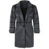 manteau en ligne de grille avec un boudon - Gris XL