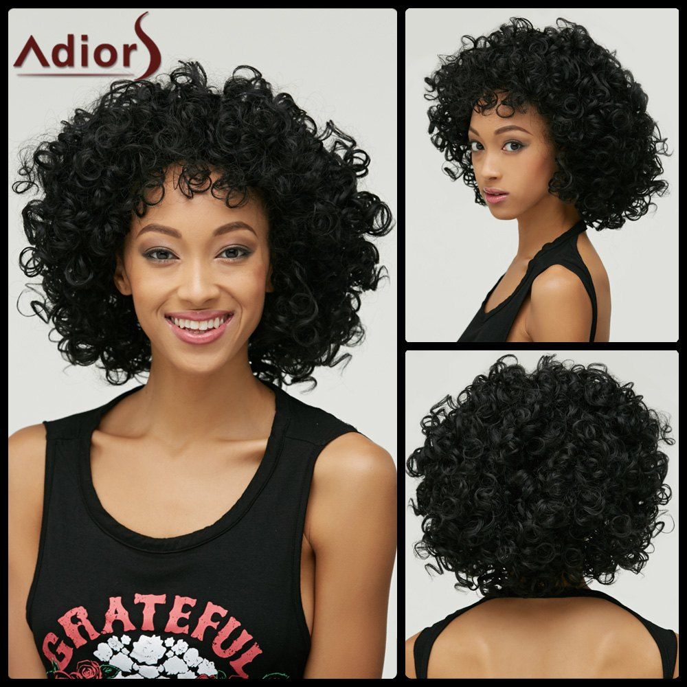 

Afro Curly Short Synthetic Wig, Black