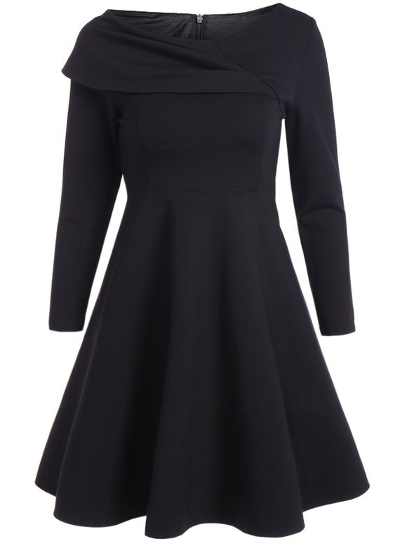 Vintage Mini Robe évasée - Noir XL