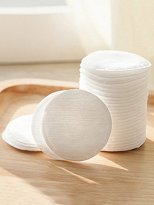 

60 Pcs Eye Lip Round Makeup Cottons, White