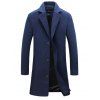 Manteau en laine avec col à revers à boutons - Cadetblue 3XL
