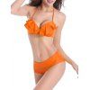 Bikini au crochet volanté - Orange L
