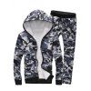 Sweat à capuche zippé et pantalon de couleur camouflage - Gris 3XL