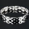 Bracelet en acier au titane motif chaîne - Argent 