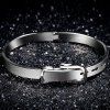 Bracelet conception ceinture en acier au titane - Argent 