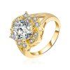 Oval strass Anneau - d'or 8