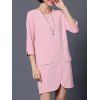 Robe chasuble 3/4 manches - Rose 3XL