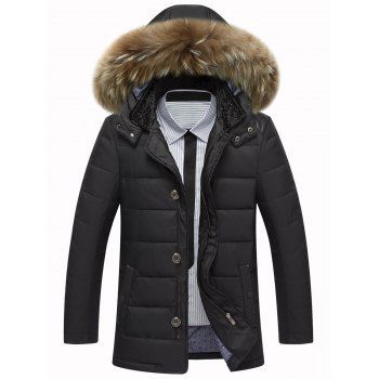 [17% OFF] 2024 PU Leather Insert Zip Up Hooded Quilted Jacket In BLACK ...