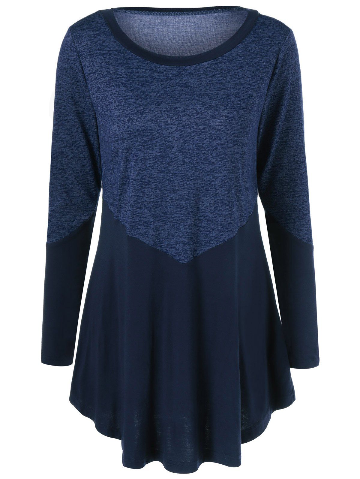 T-shirt Contrastant - Bleu Violet M