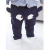 Pantalon en flocage imprimé de gandes yeux pour bébés - Bleu Violet 80