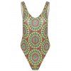 Dos ouvert Mandala One Piece Maillot de bain - Vert ONE SIZE
