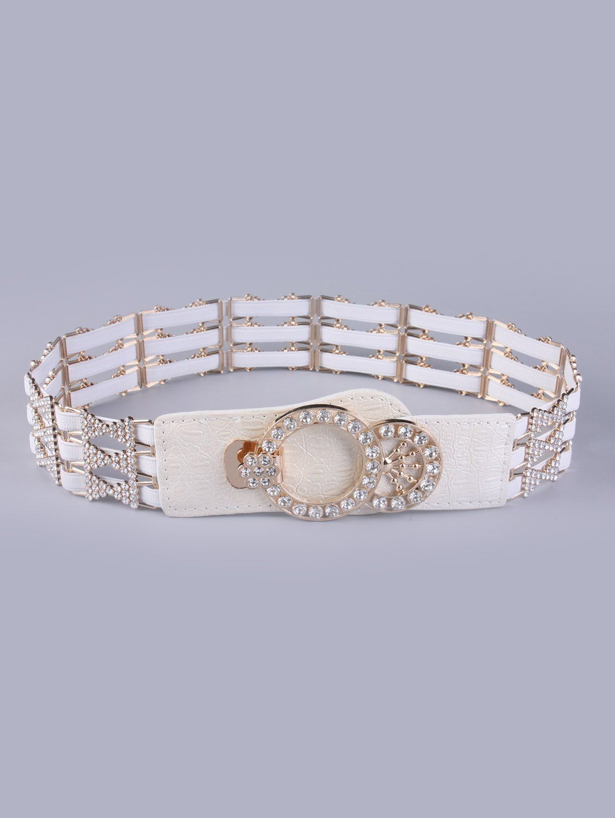 white sequin belt
