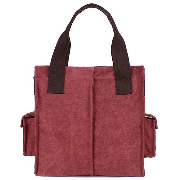 Pocket Side Grand Canvas Tote - Rouge 