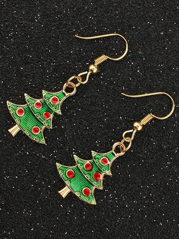 Boucles d'oreilles en arbre de Noël - d'or 