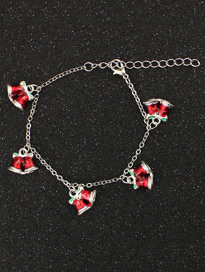

Bows Christmas Bells Charm Bracelet, Red
